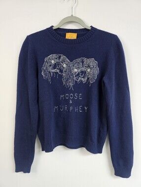 Le Lion Custom Merino Wool Dog Embroidered Moose & Murphy Sweater